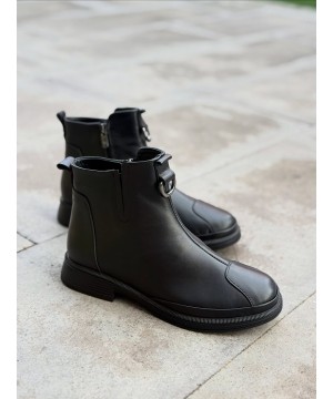 BEETY 25K 164.2040 SİYAH DERİ KADIN BOT