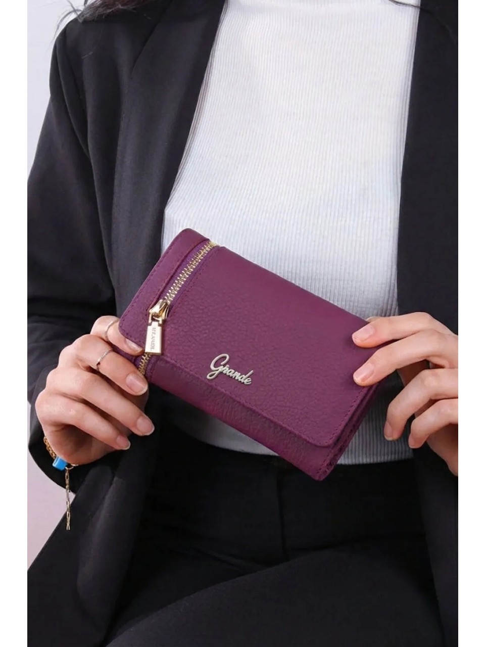 GRANDE - 2639 - GERÇEK DERİ KADIN CÜZDANI